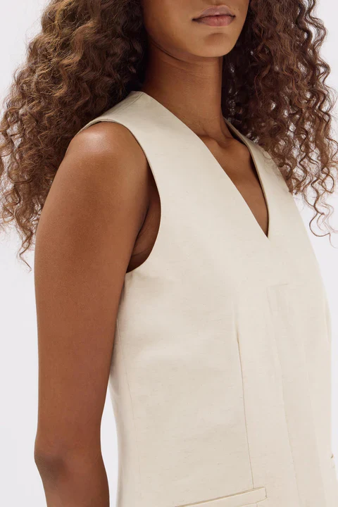 SIMONE COTTON LINEN BLEND SHIFT - Image 5